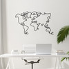 Dekorativni metalni zidni pribor Karta svijeta