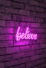 Dekorativna plastična led rasvjeta Vjerujte - Pink