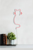 Dekorativna plastična led rasvjeta Mačka - Pink