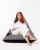Lazy bag Piramida velika dupla torba u boji - dim