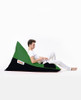Lazy bag Veliki dupli krevet u boji piramide - zelena