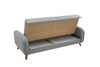 Sofa-krevet Garnitura Hera Set - Siva