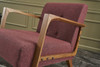 Wing Chair Kemer - Claret Red