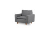 Wing Chair Lungo - svijetlo siva