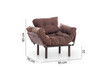 Wing Chair Nitta singl - smeđa