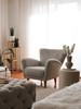 Wing Chair Teddy - Sivi   a.g