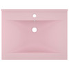 Luksuzni umivaonik mat ružičasti 60 x 46 cm keramički
