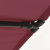 Vrtni suncobran s aluminijskom šipkom 180 x 110 cm bordo