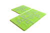 Set akrilnih otirača (2 komada) Puzzle - Neon Green.