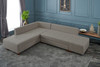 Ugaona sofa-krevet Manama kutni kauč na razvlačenje lijevo - krem