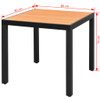 Vrtni stol smeđi 80 x 80 x 74 cm aluminijum i WPC 42793