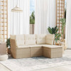 4-dijelni set vrtnih sofa s jastucima bež od poliratana 3249377