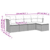 5-dijelni vrtni set sofa s jastucima bež od poliratana 3217559