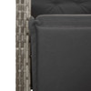 3-dijelni bistro set od poliratana s jastucima sivi 3212480