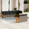 8-dijelni set vrtnih sofa od poliratana s jastucima sivi 3260233