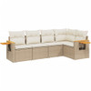 5-dijelni vrtni set sofa s jastucima bež od poliratana 3259188