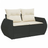 8-dijelni set vrtnih sofa od poliratana s jastucima crni 3221635