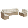 8-dijelni set vrtnih sofa od poliratana s jastucima bež 3249287