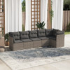 6-dijelni set vrtnih sofa od poliratana s jastucima sivi 3249499