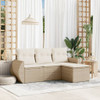 4-dijelni set vrtnih sofa s jastucima bež od poliratana 3253605