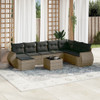 9-dijelni set vrtnih sofa od poliratana s jastucima sivi 3254107