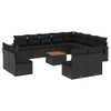 13-dijelni set vrtnih sofa s jastucima poliratan crni 3224809