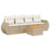 5-dijelni vrtni set sofa s jastucima bež od poliratana 3224882