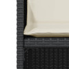 3-dijelni bistro set s jastucima crni od poliratana 365062