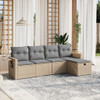 5-dijelni set vrtnih sofa s jastucima bež od poliratana 3263775