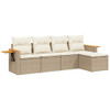 5-dijelni vrtni set sofa s jastucima bež od poliratana 3259160