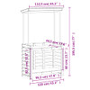 Vanjski barski stol s krovom smeđi 112,5 x 57 x 195,5 cm drveni 844641