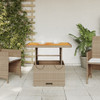 Vrtni stol bež 80 x 80 x 71 cm od poliratana i drva bagrema 368271
