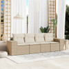 4-dijelni set vrtnih sofa s jastucima bež od poliratana 3254615