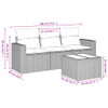 4-dijelni set vrtnih sofa od poliratana s jastucima crni 3251002