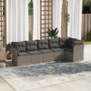 6-dijelni set vrtnih sofa od poliratana s jastucima sivi 3217660