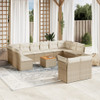 13-dijelni set vrtnih sofa s jastucima poliratan Bež 3223916