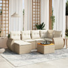 7-dijelni set vrtnih sofa od poliratana s jastucima bež 3257437