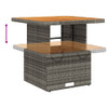 Vrtni stol sivi 80 x 80 x 71 cm od poliratana i bagremovog drva 368270