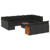 14-dijelni set vrtnih sofa s jastucima poliratan crni 3260543