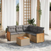 6-dijelni set vrtnih sofa s jastucima bež od poliratana 3260050