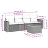 5-dijelni vrtni set sofa s jastucima bež od poliratana 3224001