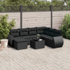 8-dijelni set vrtnih sofa od poliratana s jastucima crni 3221704