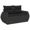 10-dijelni set vrtnih sofa s jastucima crni od poliratana 3221854