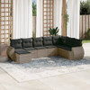 8-dijelni set vrtnih sofa od poliratana s jastucima sivi 3254097