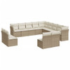 13-dijelni set vrtnih sofa s jastucima poliratan Bež 3218488