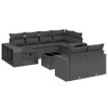 11-dijelni set vrtnih sofa od poliratana s jastucima crni 3266245