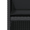 3-dijelni bistro set s jastucima crni od poliratana 365063