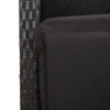 3-dijelni vrtni blagovaonski set s jastucima od poliratana crni 3277327