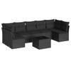8-dijelni set vrtnih sofa od poliratana s jastucima crni 3217435