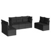 7-dijelni set vrtnih sofa od poliratana s jastucima crni 3249244